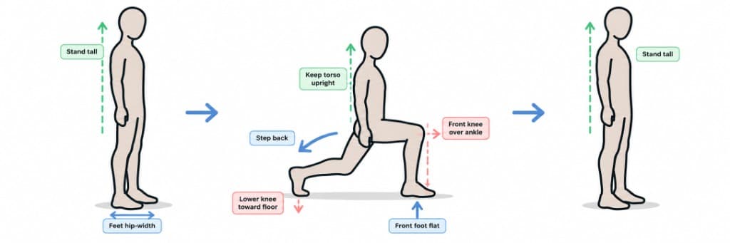 Reverse Lunge exercise guide